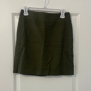 Ann Taylor Dark Green Mini Skirt